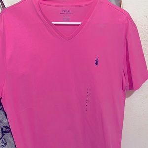 Medium pink v-neck T-shirt Ralph Lauren polo
